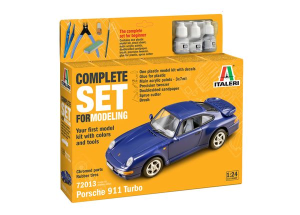 Hovedbilde Italeri - 1/24 Porsche, begynnnersett m. maling og verktøy