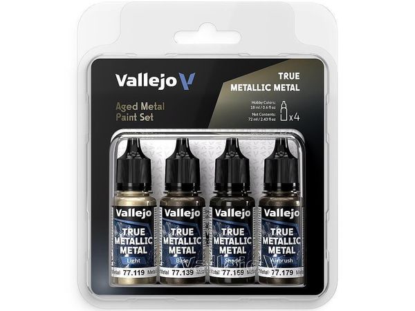 Hovedbilde Vallejo - True Metallic Metal, Aged Metal paint set