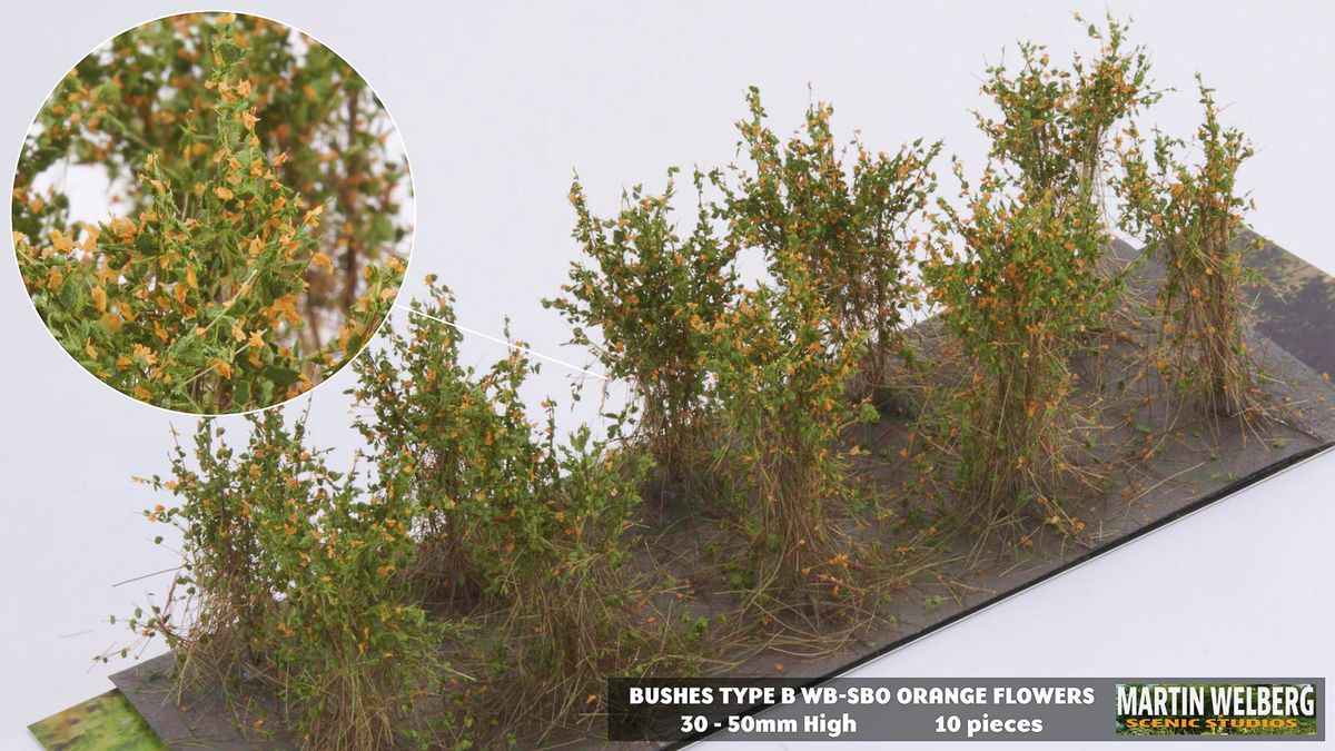Martin Welberg - Busker type B, oransje blomster