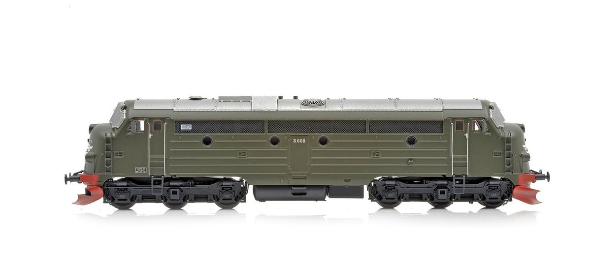 NMJ Topline+ NSB Di3a.608 grønn, gitter og snøploger, DC