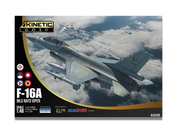 Hovedbilde Kinetic - 1/48 F-16A jagerfly, norsk utgave!